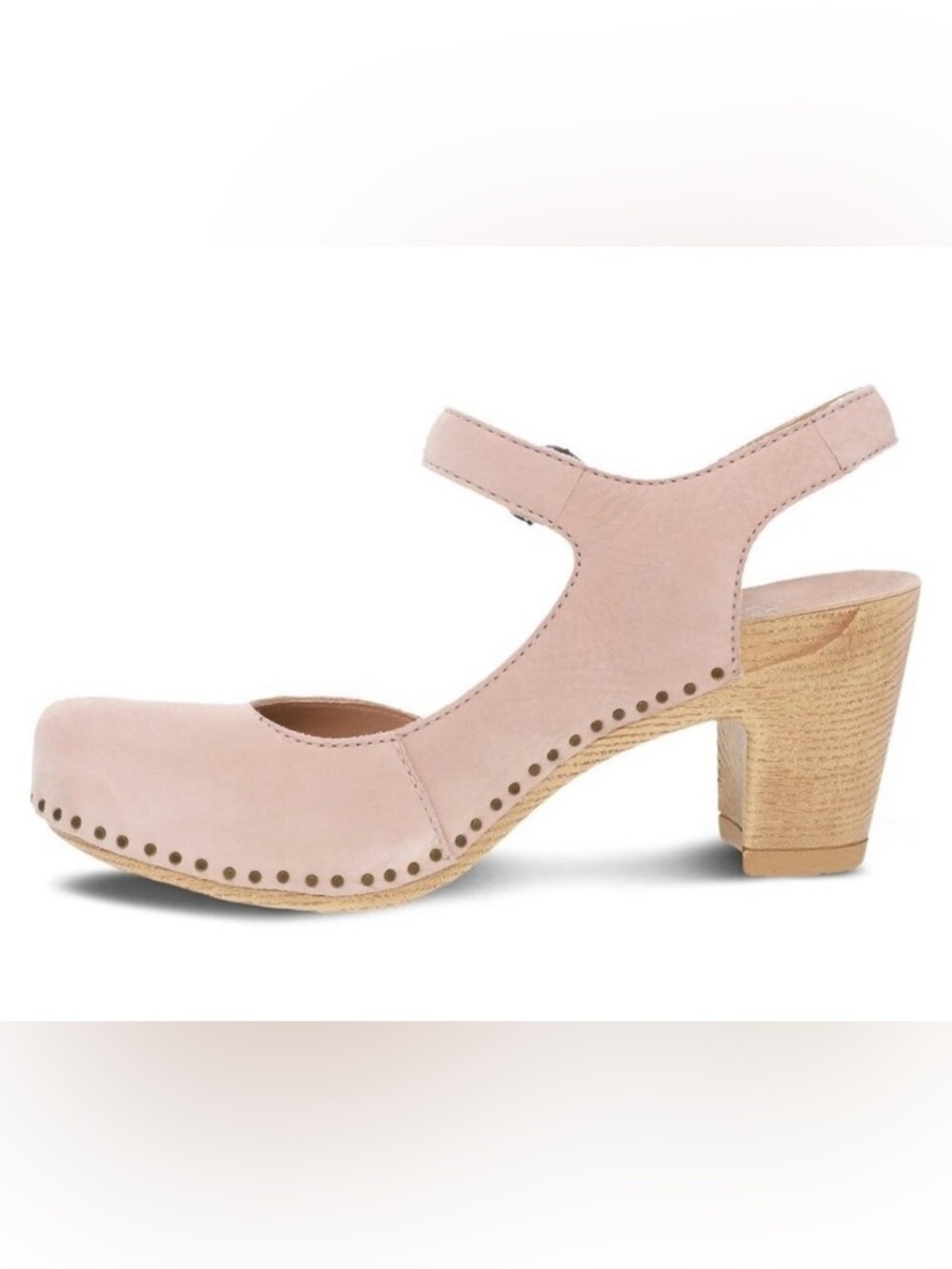Dansko Taytum Blush Nubuck Heeled Clogs - Picture 2 of 10